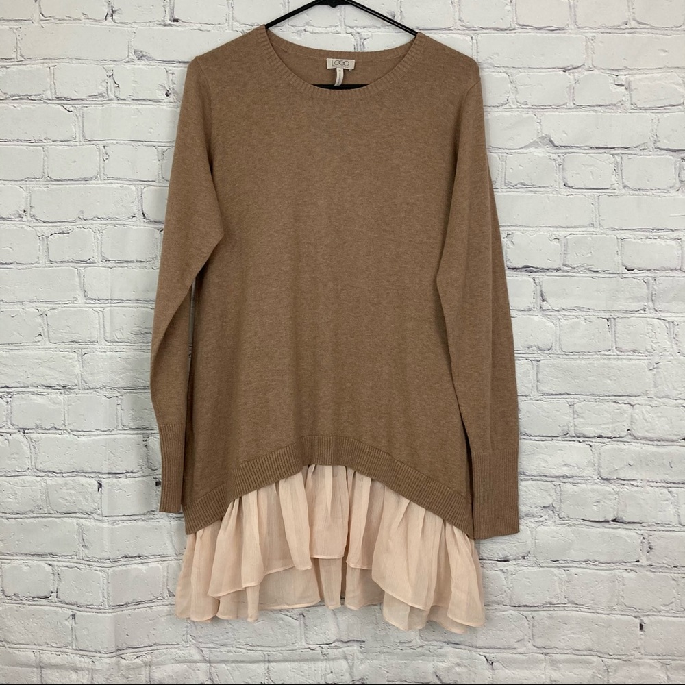 LOGO cotton cashmere blend sweater